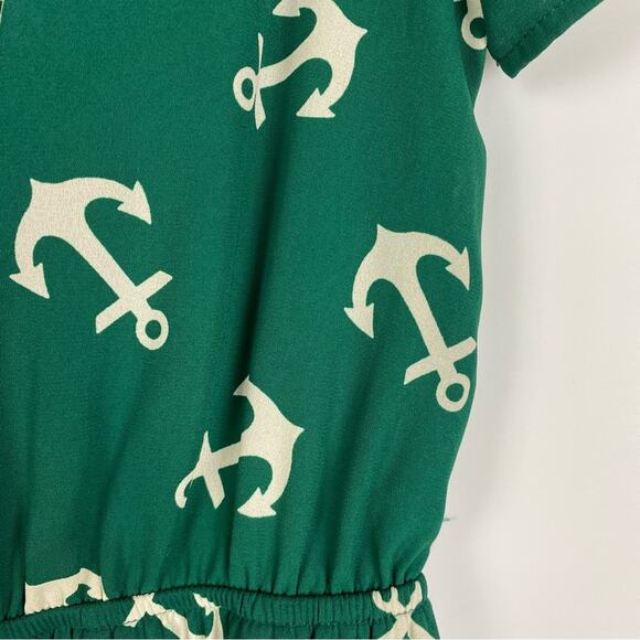 Everly Anchor Dress Green Elastic Waist Women’s Size Small - Picture 12 of 12
